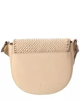 Плетеная кожаная седельная сумка Frye Melissa, белый