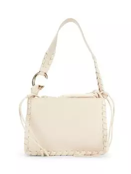 Плетеная кожаная сумка через плечо Chlo, слоновая кость