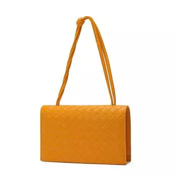 Плетеная кожаная сумка через плечо/клатч Tiffany & Fred Tiffany & Fred Paris, оранжевый