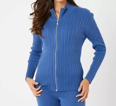 Плетеная куртка на молнии из денима french kyss, цвет denim