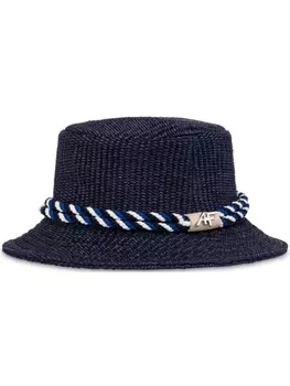 Плетеная панама Alberta Ferretti, синий