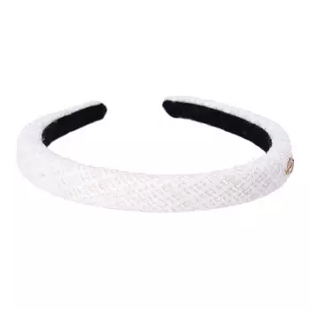 Плетеная повязка для волос, белая Hedo