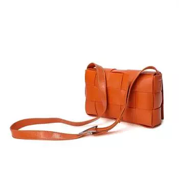 Плетеная сумка через плечо Tiffany & Fred из лакированной кожи Tiffany & Fred Paris, оранжевый