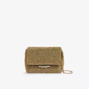 Плетеная сумка через плечо, украшенная кристаллами Ted Baker, желтый