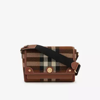Плетеная сумка через плечо в клетку Burberry, коричневый