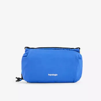 Плетеная сумка для бутылок с фирменным принтом Wares Topologie, синий