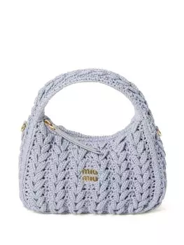 Плетеная сумка Miu Miu Wander, синий