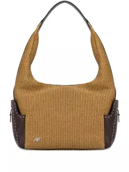 Плетеная сумка на плечо Alberta Ferretti, коричневый