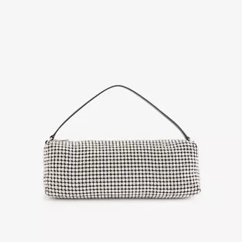 Плетеная сумка на плечо heiress, украшенная кристаллами Alexander Wang, белый