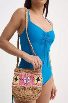 Плетеная сумка Roxy, бежевый