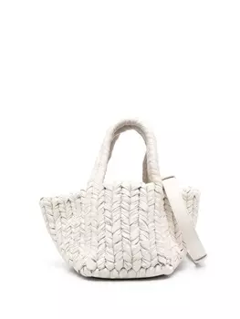 Плетеная сумка The Busket Nanushka, бежевый