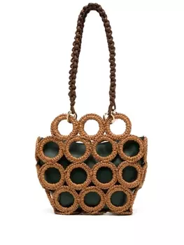 Плетеная сумка-тоут 0711, бежевый