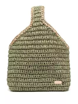 Плетеная сумка-тоут 0711, зеленый