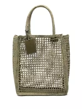 Плетеная сумка-тоут Manebi, зеленый