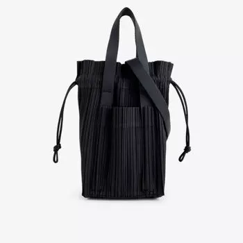 Плетеная сумка-тоут со складками Pleats Please Issey Miyake, черный