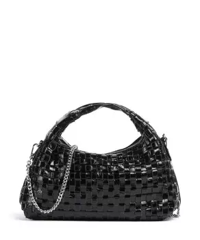 Плетеная сумка в стиле денди из тисненой кожи texas Nnoo, черный
