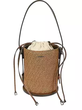 Плетеная сумка-ведро MAX MARA, коричневый