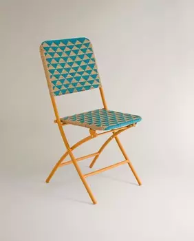 Плетенное кресло Zara Home Folding With Woven Triangles, синий