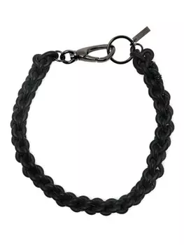 Плетеное ожерелье с логотипом Junya Watanabe, черный