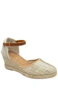 Плетеные эспадрильи на платформе-стринге Ravel, желтый