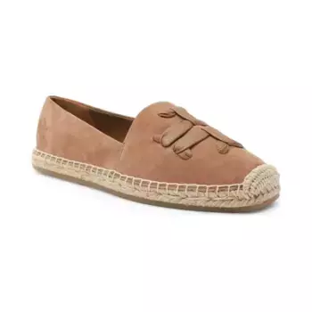 Плетеные эспадрильи с двойными буквами из кожи Tory Burch, коричневый