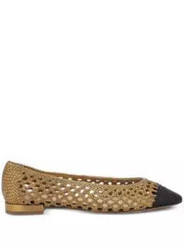 Плетеные балетки FRANCESCO RUSSO, золотой