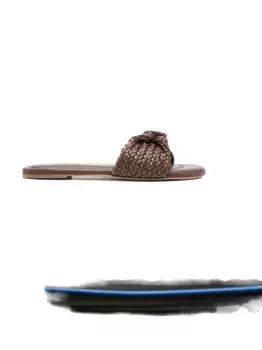 Плетеные босоножки Casadei, коричневый