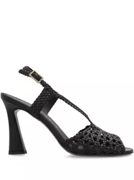 Плетеные босоножки на каблуке ETRO, черный