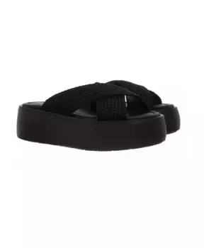 Плетеные босоножки на платформе Calvin Klein, черный