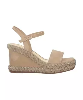 Плетеные босоножки на танкетке Alma En Pena, бежевый