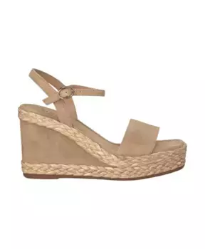 Плетеные босоножки на танкетке Alma En Pena, бежевый