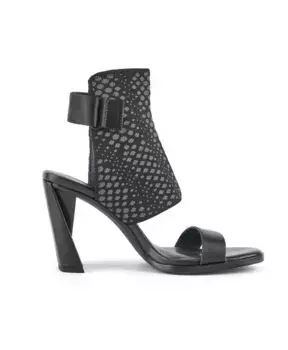 Плетеные босоножки с пяткой на пятке и расклешенным каблуком United Nude, мультиколор