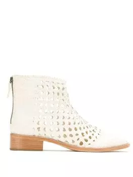Плетеные ботильоны Sarah Chofakian, белый