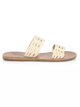 Плетеные кожаные сандалии Melia Ancient Greek Sandals, цвет Off White