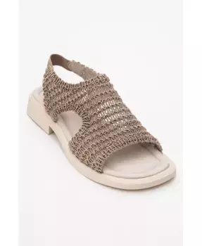 Плетеные кожаные сандалии Weave Leather Woven (женские) Forever & Always Shoes, коричневый/бежевый