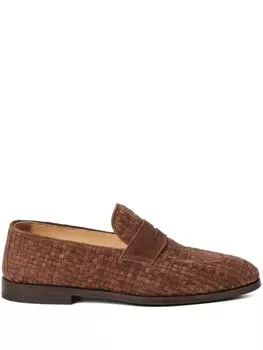 Плетеные лоферы Brunello Cucinelli, коричневый