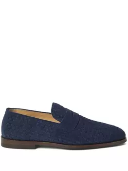Плетеные лоферы Brunello Cucinelli, синий