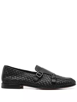 Плетеные монки Santoni, черный