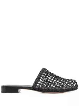 Плетеные мюли Ferragamo, черный