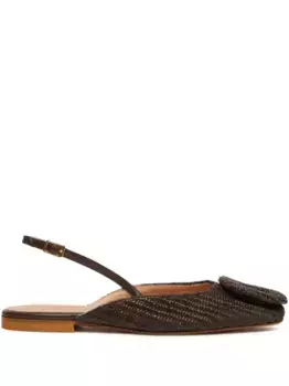 Плетеные мюли с ремешком на пятке I BLUES, коричневый