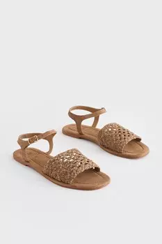 Плетеные сандалии Forever Comfort Next, коричневый