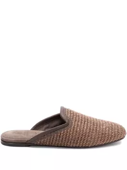 Плетеные тапочки Brunello Cucinelli, коричневый