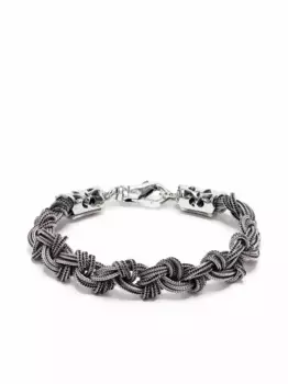 Плетеный браслет Emanuele Bicocchi, серебяный