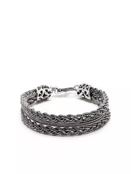 Плетеный браслет Emanuele Bicocchi, серебряный