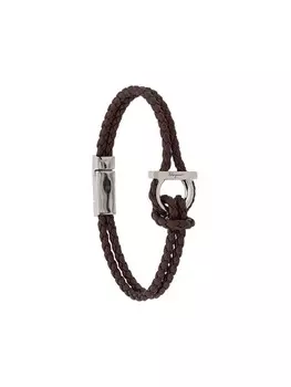 Плетеный браслет Ferragamo, коричневый