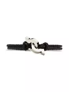 Плетеный браслет Gancini Ferragamo, черный