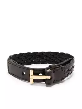 Плетеный браслет T-lock TOM FORD, коричневый