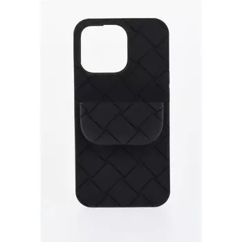 Плетеный чехол для iPhone 13 Pro с держателем Airpods Bottega Veneta, Black