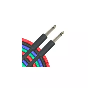 Плетеный инструментальный кабель Musician's Gear 1/4 дюйма, зеленый, 10 футов.