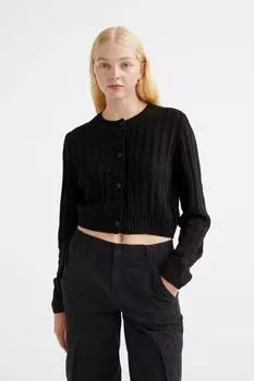 Плетеный кардиган H&amp;M, черный